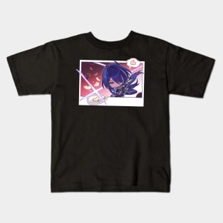 Honkai Star Rail Chibi Acheron Peaches Kids T-Shirt